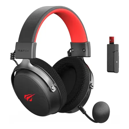 Fone Gamer Havit H2015 Pro Sem Fio 5 Modos Multiplataform Preto