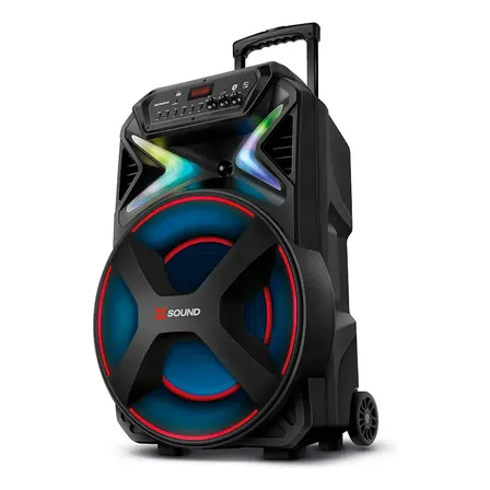 Caixa De Som Mondial Cm-1000-n X-sound Amplificada 1000w Rms Preto 127/220v