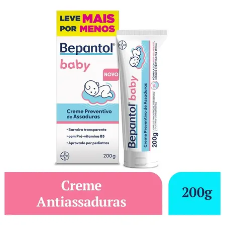 Bepantol Baby Pomada Assadura Bebe Hipoalergênica, 200g