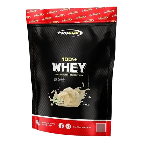 Whey 100% Protein Prosize 1,8kg Suplemento Proteico Baunilha