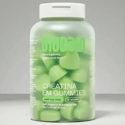 Creatina Monohidratada Gumway Maçã Verde Guday 60 Gomas Maçã Verde