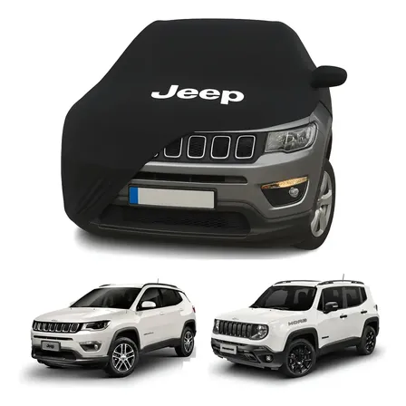 Capa De Cobrir Proteção Poeira Riscos Jeep Compass Uv50+ Cor Preto Jeep Compass