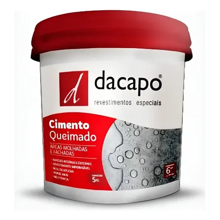 Efeito Cimento Queimado 5kg Área Molhada/fachada Cores Cor Platina Suave