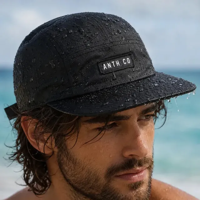 Boné Aba Reta Five Panel Evasecret Water Strapback Impermeavel Preta Un