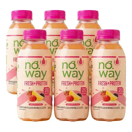 Noway Suco Pink Lemonade 20g Proteína Zero Lactose 6unidades
