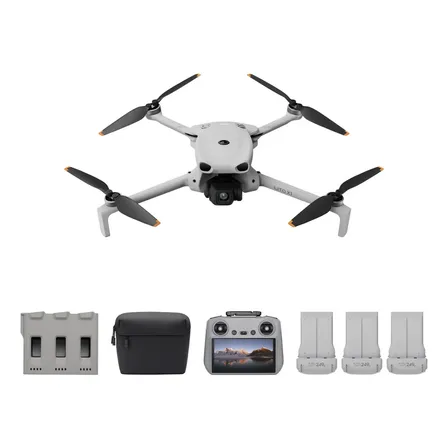 DJI Lito X1 Fly More Combo Controle C/ tela DJI RC 2, Drone com câmera 4K para iniciantes, detecção de obstáculos, ActiveTrack, sensor de 1/1.3", transmissão de vídeo de 15 km, 3 baterias - DJI083