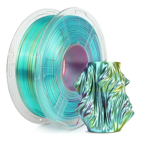 Filamento 3d Sunlu Pla+ Silk Tricolor 1,75mm ±0,02mm 1kg Superfície Brilhante Tricolorvermelho Amarelo E Verde