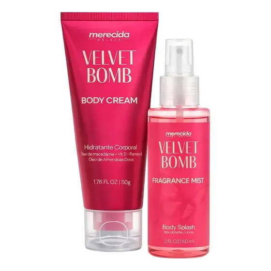 Body Cream 50g E Body Splash Velvet Bomb 60ml
