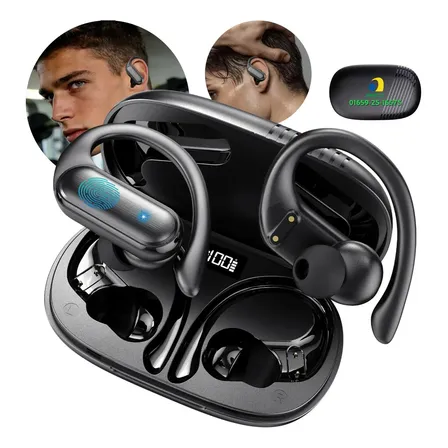 Fone De Ouvido Jskj A520 Tws Esportivo Com Bluetooth E Microfone Ipx5 Para Corrida Preto