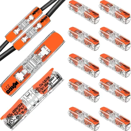 Kit 10 Conectores Emenda De Fios Inline 221-2411 Wago