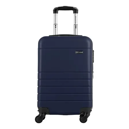 Mala Bordo Abs Sestini 360 Essencial 2 Com Roda Removível Azul-marinho Lisa