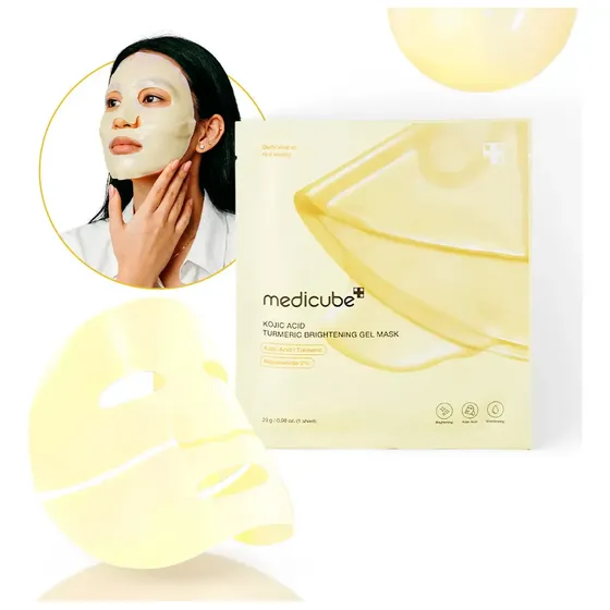 Máscara Iluminadora De Cúrcuma Medicube Kojic Acid 1uni - Hannity Cosmeticos Todo Tipo De Pele