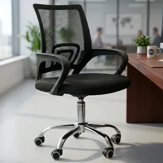 Cadeira De Escritório Giratória Confortável Com Altura Ajustável K Nakasaki Office Secretária Tela Mesh