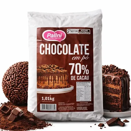 Chocolate Em Po 70% Cacau 1 Kg Premium Confeitaria Gourmet