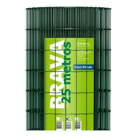 Tela Soldada Pvc Verde 1,03 X25m Fio 2,5mm Malha 5x10