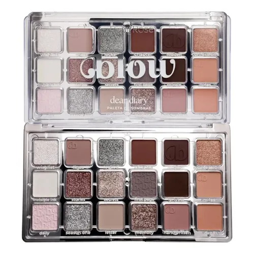 Paleta De Sombras Linha Blow Matte E Cintilantes Ruby Rose Cor 1-dear Diary