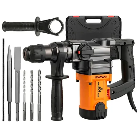 Martelete Perfurador 1400w Profissional Rompedor Impacto Sds Plus Com Maleta E Acessórios Gmr-1400 Gorillaz