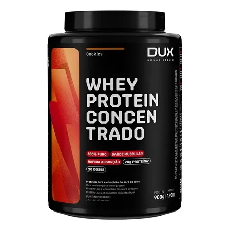 Dux Human Health Whey Protein Concentrado 900g Sabor Chocolate Branco