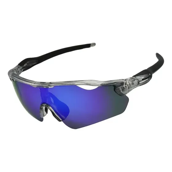 Óculos Esportivos Ciclismo Corrida Bike Uv400 Polarizado Cinza Cristal Espelhado