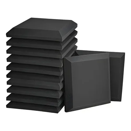 Kit 50 Placas Espuma Acústica 50 X 50 X 5cm Lisa Anti-chamas Cinza-escuro