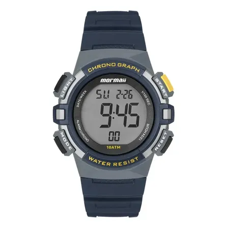 Relógio Digital Mormaii Molcdaar8a Azul Design Esportivo E Resistente À Água Azul-escuro Lcd Positivo