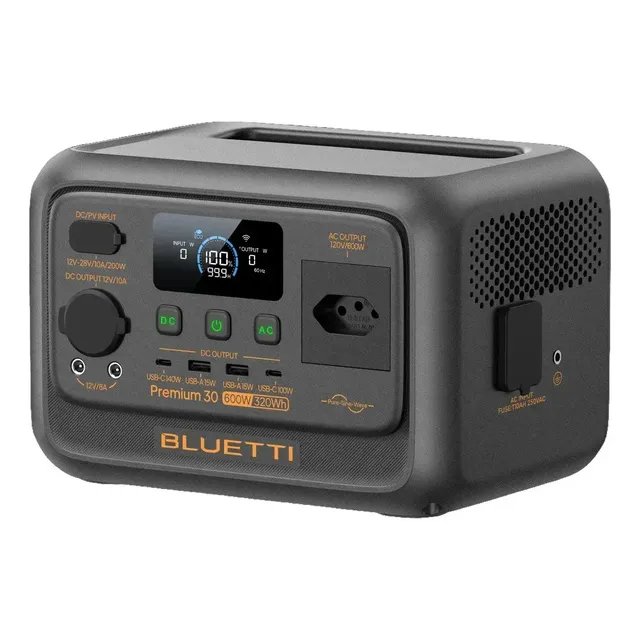 Estação Energia Premium 30 V2 Bluetti Gerador Solar Portátil 320wh 600w 127v