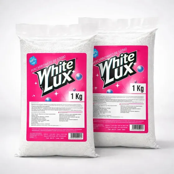 Kit Percarbonato De Sódio Puro Whitelux 2kg Limpeza Geral