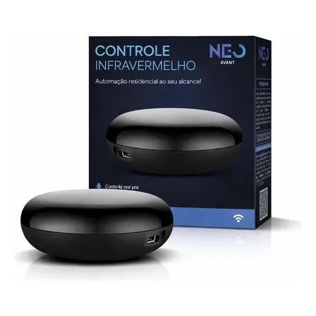 Controle Universal De Infra Vermelho Inteligente Wi-fi 2.4 Ghz 110v/220v Bivolt Cod: 291100052 Avant Neo Preto