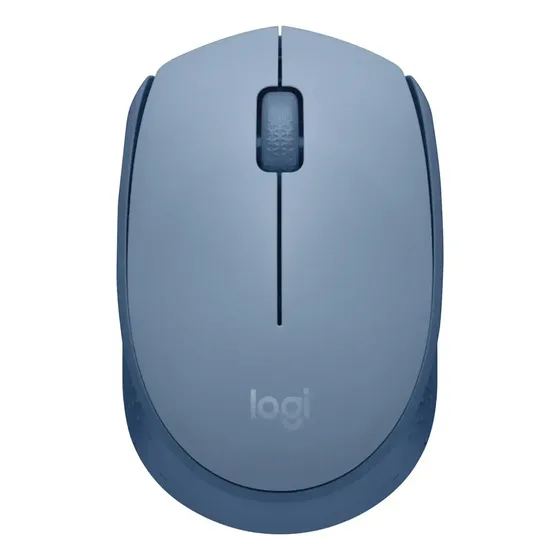 Mouse sem fio Logitech M170 com alcance de receptor USB de 10 m, cor azul claro