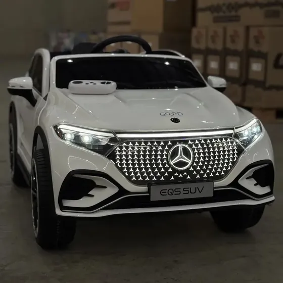 Carro Elétrico Infantil Mercedes EQS SUV 12V Branco com Controle Remoto