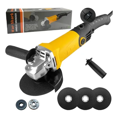 Esmerilhadeira Lixadeira Angular 950w 6 Velocidades 115mm Amarelo 60hz 220v