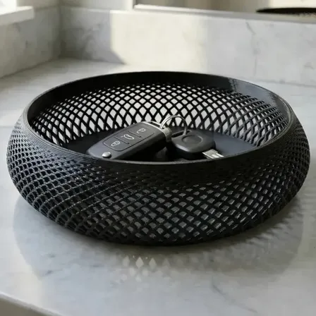 Porta Chaves Bandeja Mesa Organizador Bancada Joias Em Forma Circular Design Vazado Multiuso