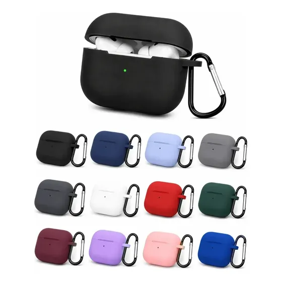 Capa AirPods Pro 3 Geração Silicone Proteção Anti Queda Encaixe Preciso Carregamento Sem Fio - Branco