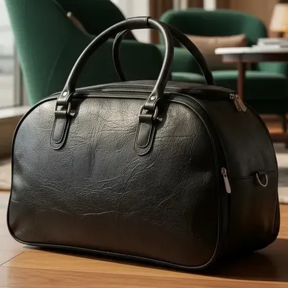 Bolsa Viagem Mala De Mão Média Bagagem De Bordo Preto Lisa