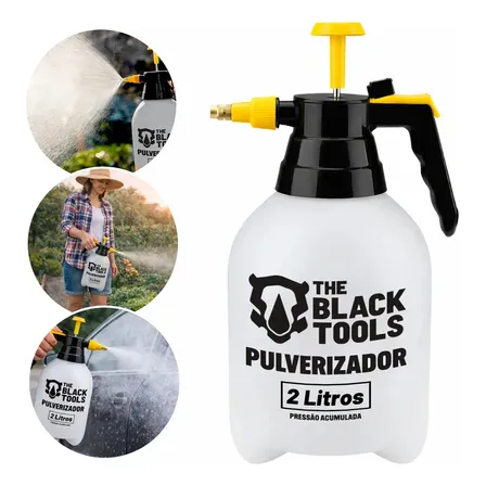 Pulverizador Manual Borrifador Spray Alta Pressão 2 Litros Aplicador Multiuso BPM20A The Black Tools