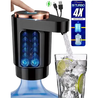 Bomba Agua Elétrica Usb Recarregável Para Galao Dispenser Automatico Touch Portatil Agua Mineral Garrafao Sem Fio Cozinha Empresa Camping Viagem Rapido Silencioso capacidade até 20 Litros