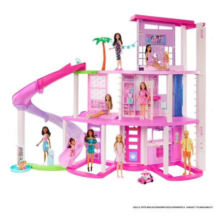 Casa Dos Sonhos Da Barbie Conjunto De Brinquedos Com Piscina E Acessórios Com 2 Andares Para Crianças A Partir De 3 Anos Casa Da Barbie Multicolor