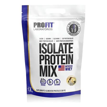 Whey Protein Isolate Protein Mix Refil 1,8kg Profit Sabor Baunilha