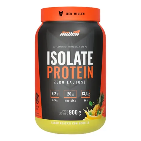 Isolate Protein Zero Lactose Pote 900g New Millen Sabor Abacaxi Com Hortelã