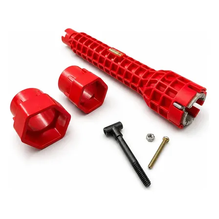 Chave Hidráulica Combinada 8 Em 1 Para Porca Pia E Torneira Vermelha Vermelho