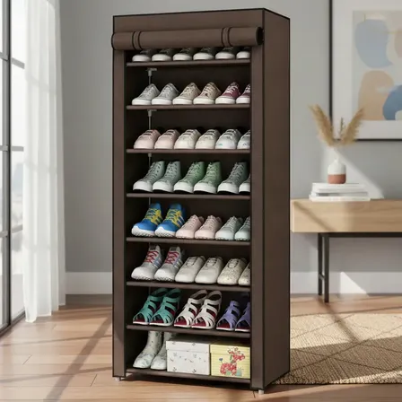 Sapateira Organizador De Sapatos Com 9 Prateleiras Tnt Marrom