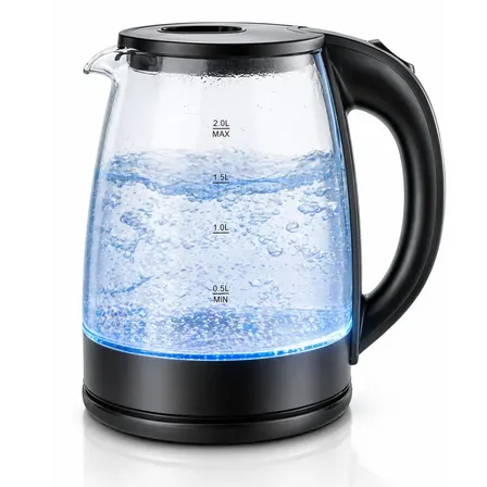 Chaleira Vidro Elétrica Automatica Mirian Home 2l Café Leite