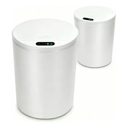 Lixeira Inteligente Automático 16l Para Casas Cozinhas Banho Branco