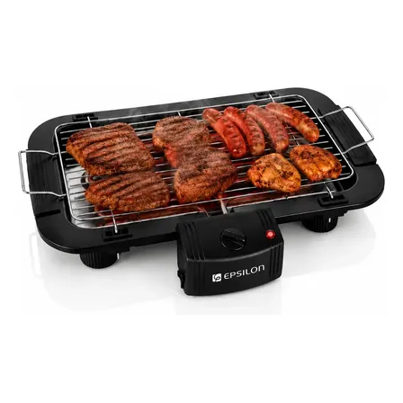 Eps-3091 Churrasqueira Elétrica Sem Fumaça Grill Ajuste De Temperatura Epsilon Preto 127v