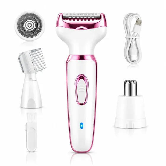 Eps-9338 Depilador Elétrico Feminino 4 Em 1 Aparador De Pelos Facial Corporal Portátil Usb