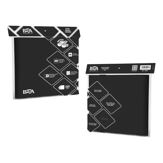 Pasta Para Cards Bra 4x3 Edição Sabores 480 Cards Jabuticaba Preto