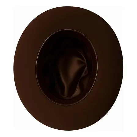 Chapéu Country Cowboy Rodeio Barretos Unissex Elegante Cor Marrom-escuro Desenho do tecido Lisa Tamanho 56 - 59cm (M único)