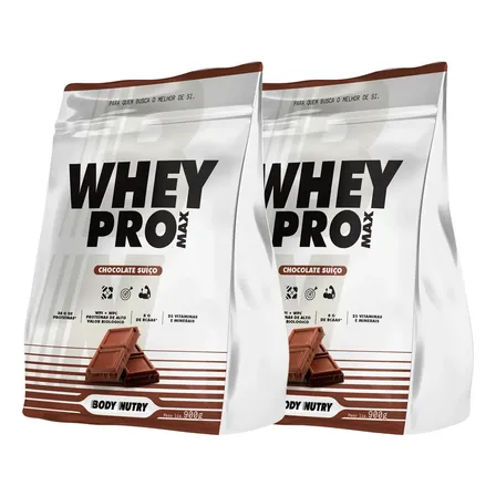 2x Whey Pro Protein Isolado E Concentrado 1,8 Kg Premium Chocolate Suíço