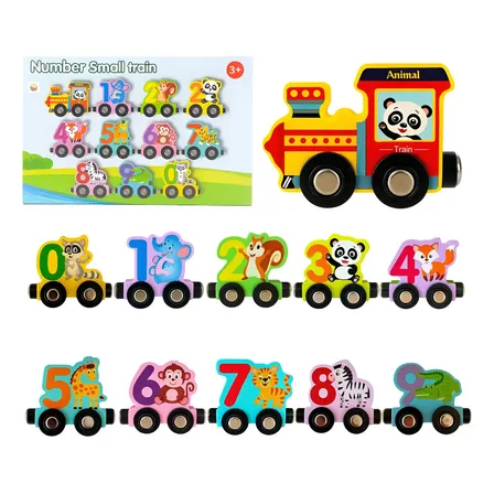 Brinquedo Educativo Trenzinho De Madeira E Ímã Montessori Cor Colorido Personagem Trenzinho Animais