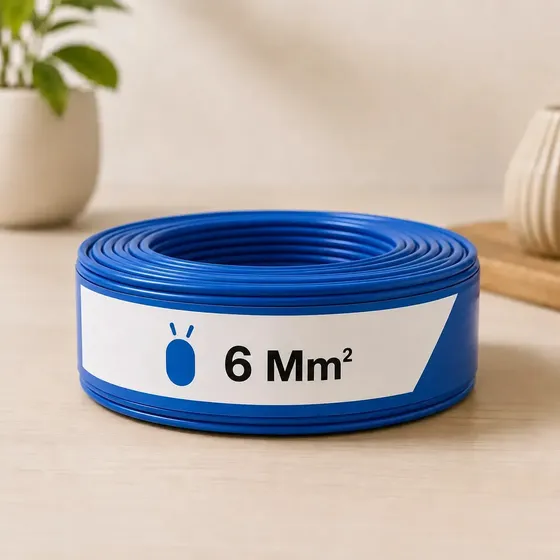 Cabo Flexível 6 Mm² Illuminix Rolo Com 100 Metros 750v Azul
